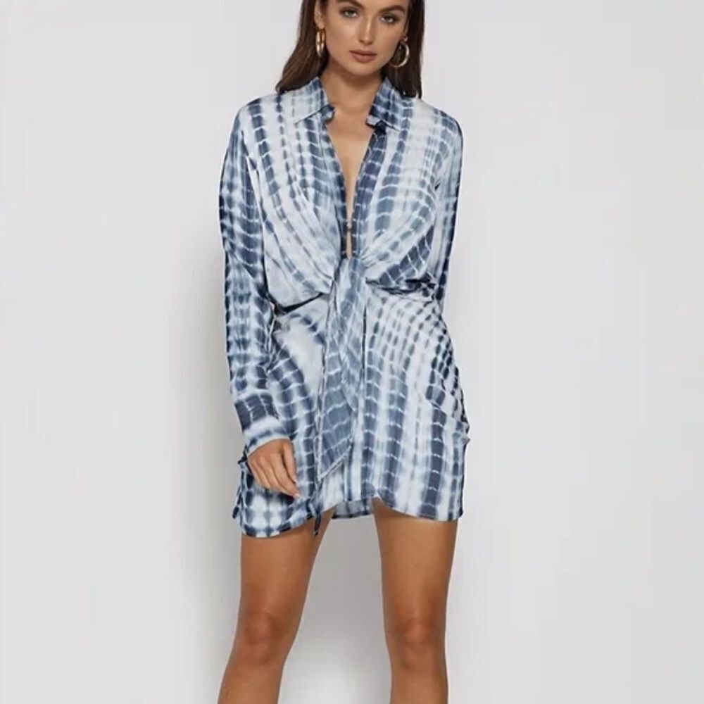 Runaway the Label Women's Blue Tie Dye Mini Dress Size XS
